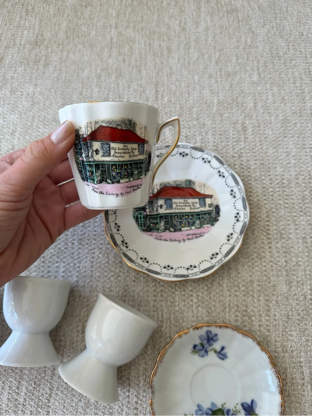 set of vintage “minis” | egg cups & tea sets